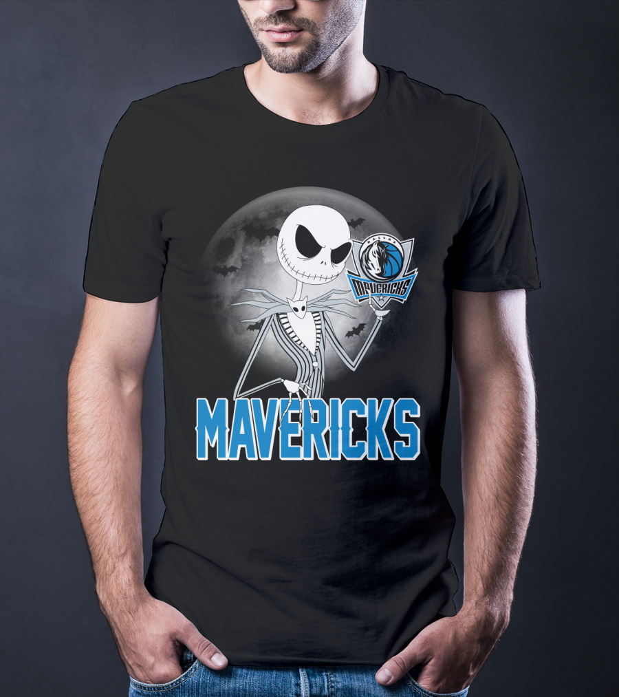 Jack Skellington Halloween Mavericks Moon Theme T-Shirt