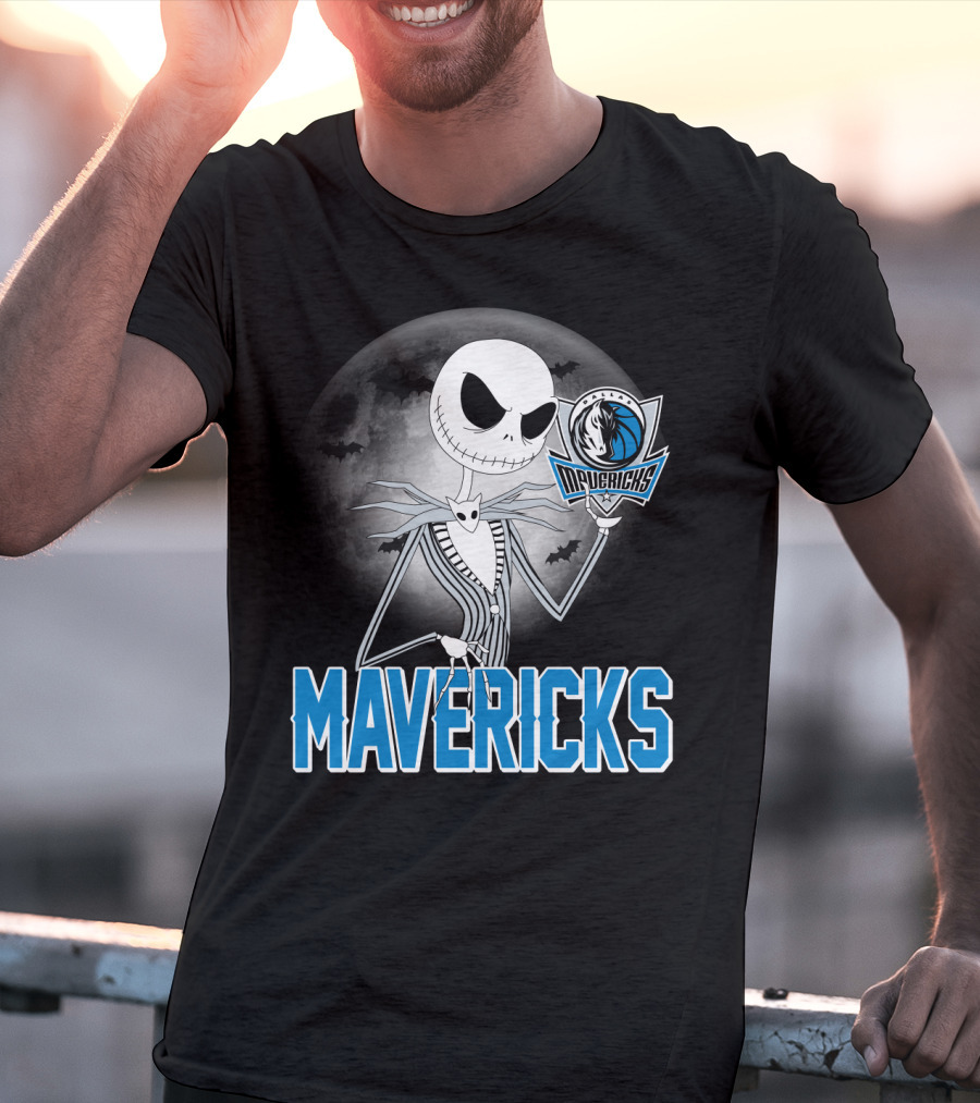 Jack Skellington Halloween Mavericks Moon Theme T-Shirt