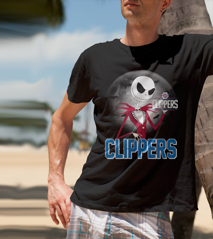 Jack Skellington La Clippers Halloween Moon T-Shirt