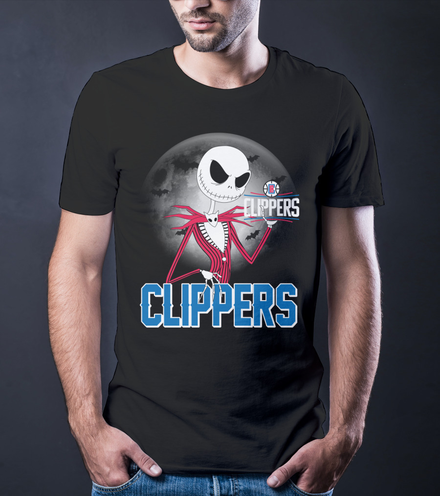 Jack Skellington La Clippers Halloween Moon T-Shirt
