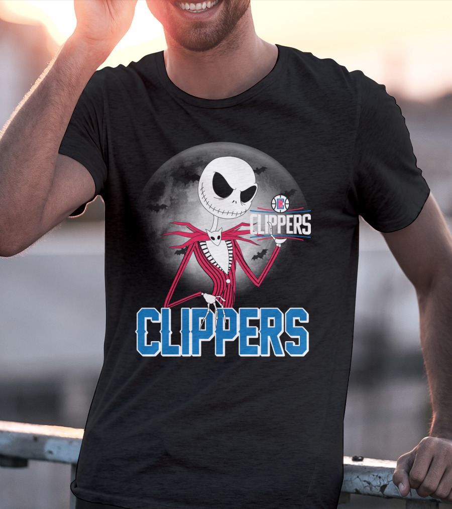 Jack Skellington La Clippers Halloween Moon T-Shirt