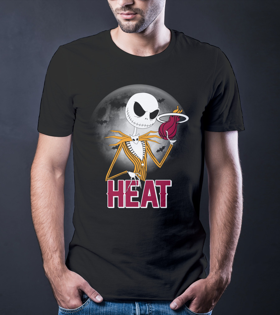 Jack Skellington Miami Heat Halloween Fans T-Shirt