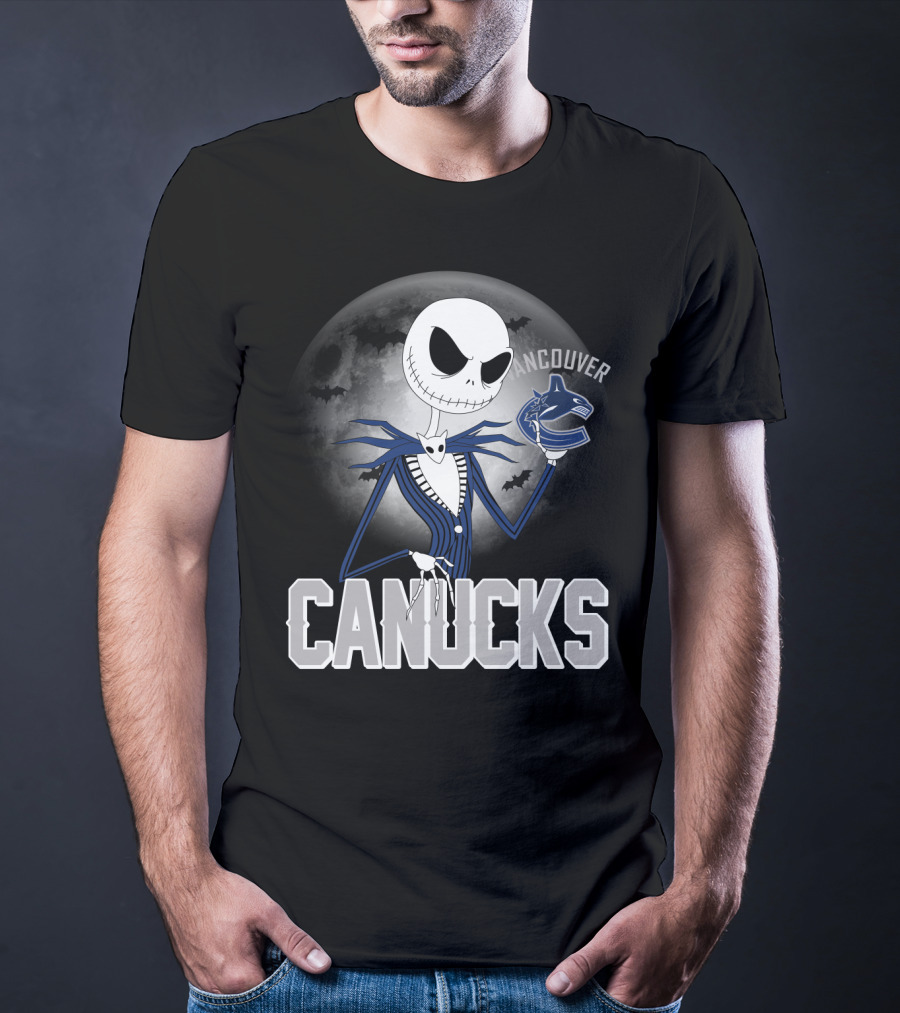 Jack Skellington Canucks Halloween Vancouver NHL T-Shirt