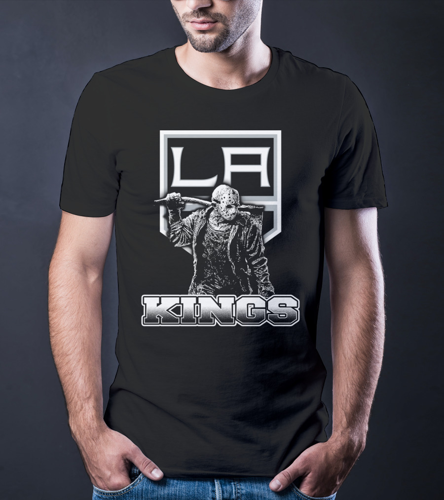 LA Kings Hockey Fans Featuring Jason Voorhees Crossover T-Shirt