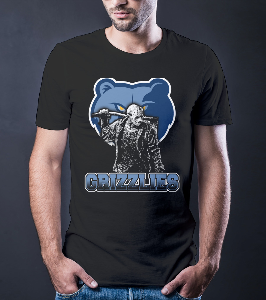 Jason Voorhees And Memphis Grizzlies Logo Crossover T-Shirt