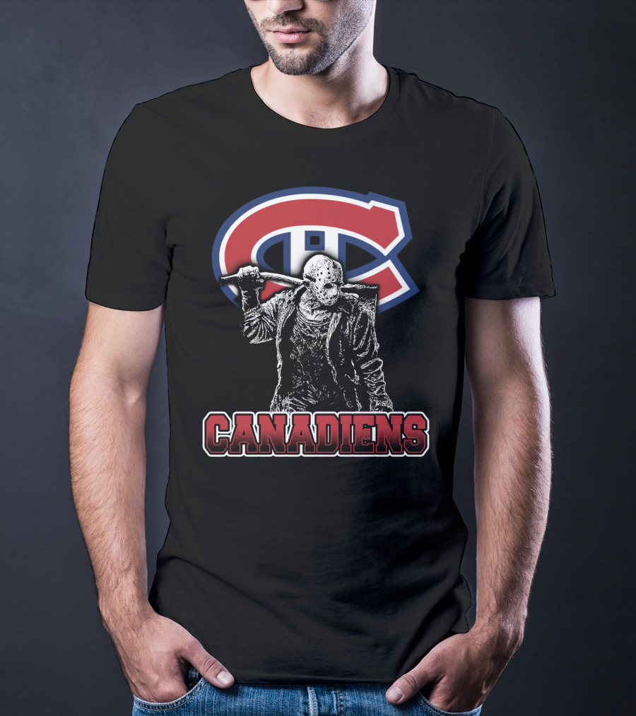 Jason Voorhees Hockey With Montreal Canadiens Logo Fans T-Shirt