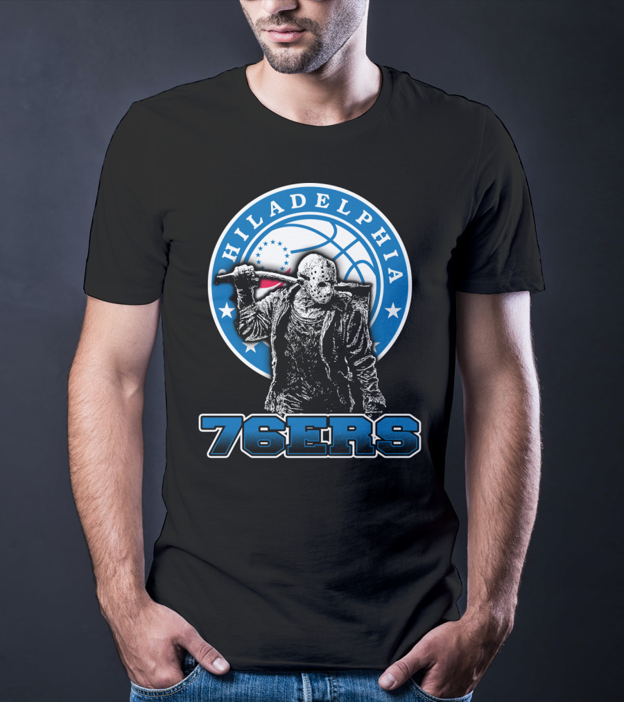 Philadelphia 76ers Jason Voorhees Crossover T-Shirt
