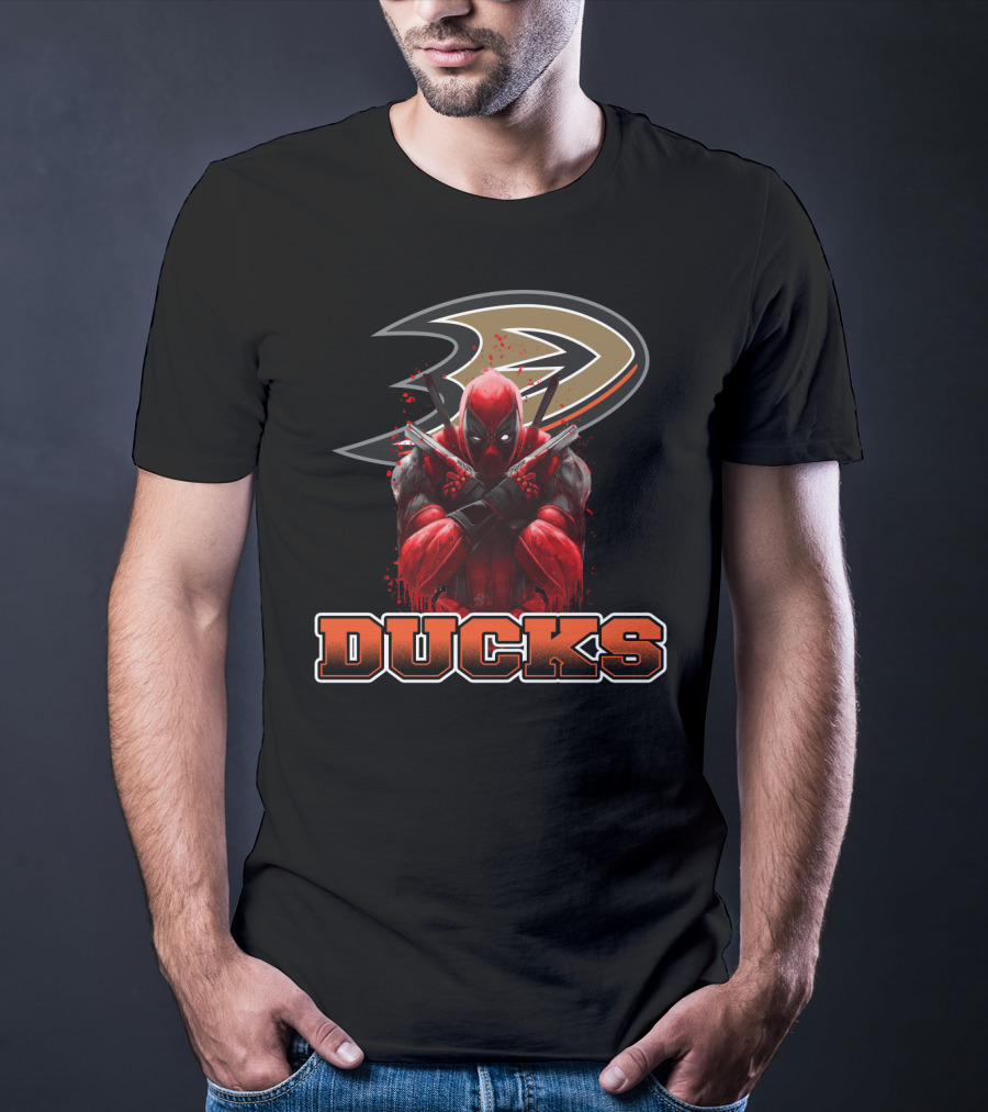 Anaheim Ducks Deadpool Fans Crossover T-Shirt