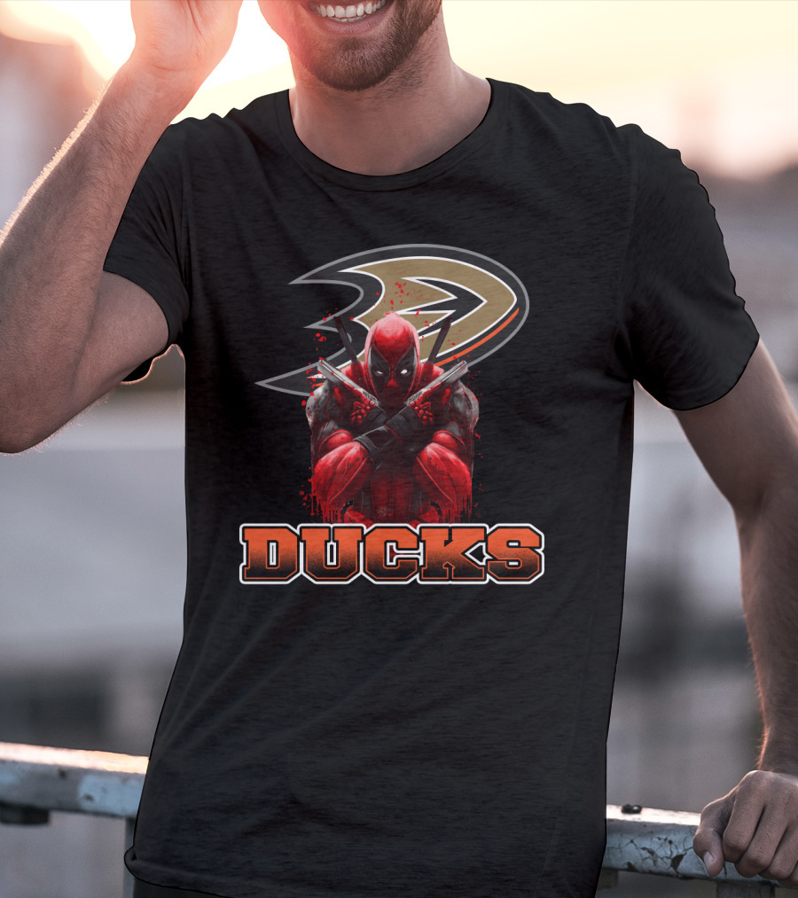 Anaheim Ducks Deadpool Fans Crossover T-Shirt