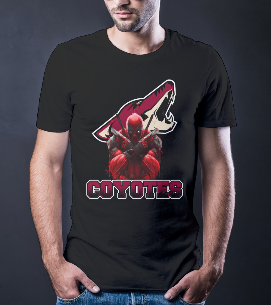 Deadpool Crossover With Arizona Coyotes Fans T-Shirt