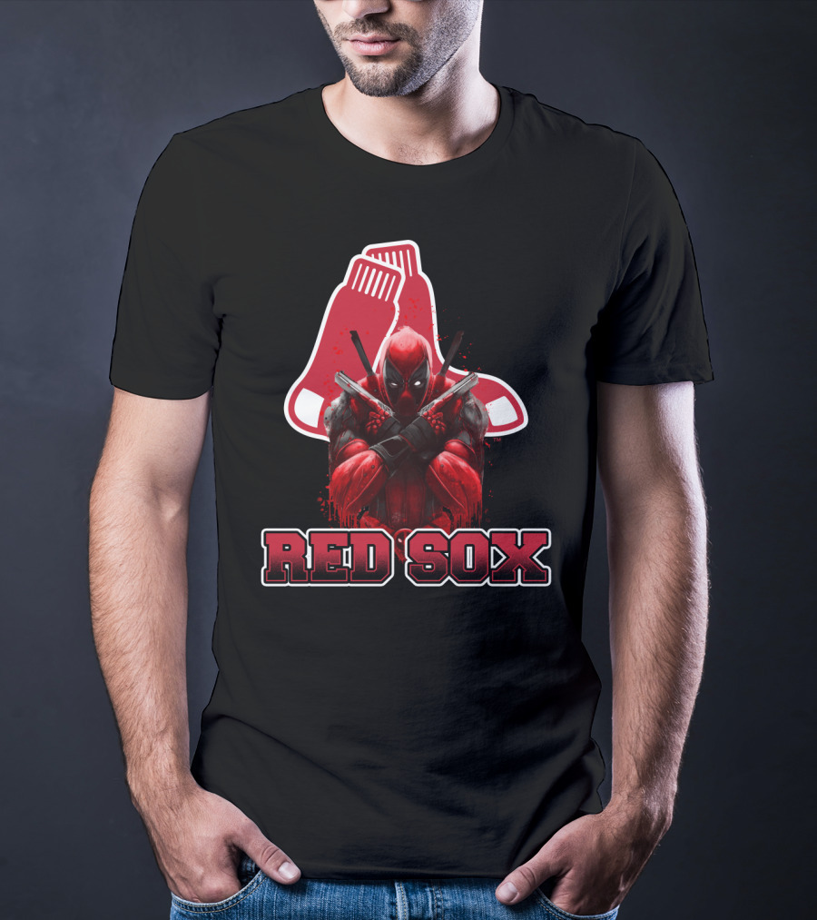 Red Sox Merging Deadpool Fans With Baseball Favorites T-Shirt