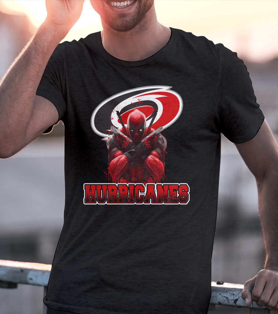 Carolina Hurricanes Deadpool Mashup Fans T-Shirt