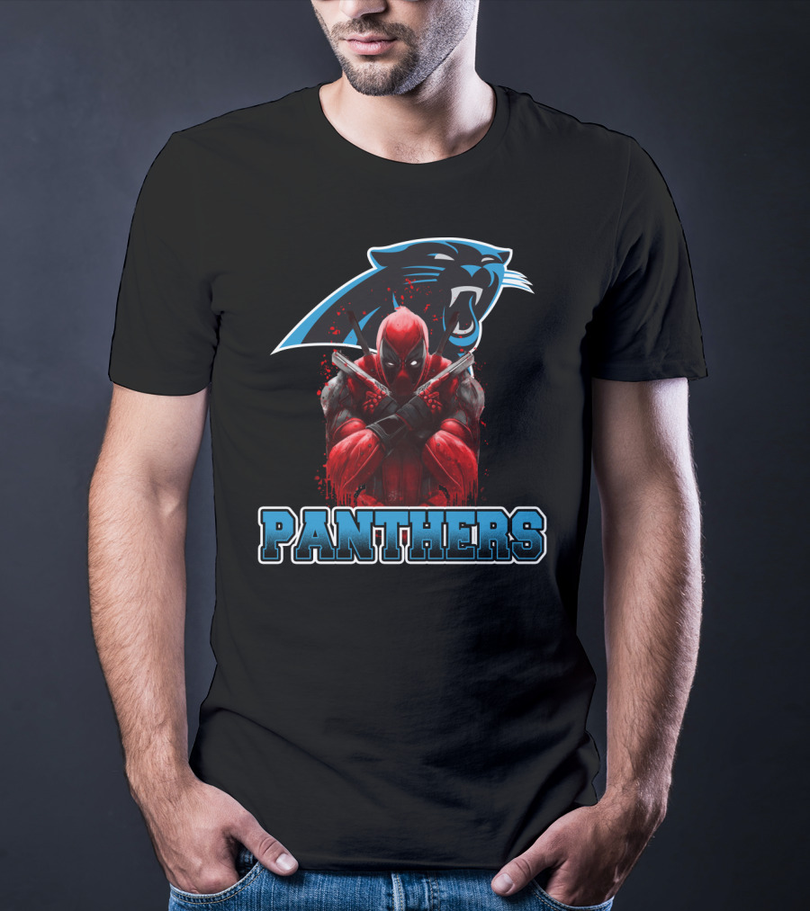 Carolina Panthers Deadpool Crossover Fan Gear T-Shirt