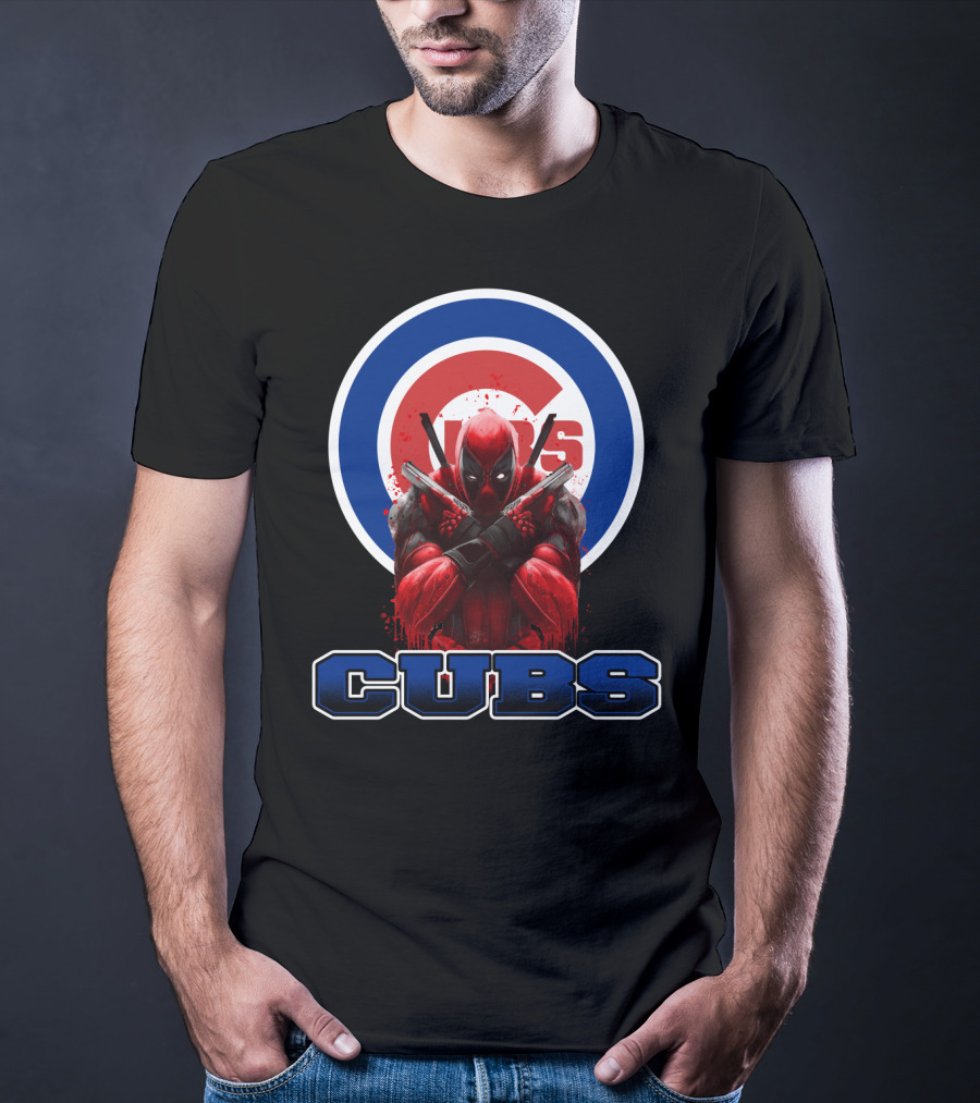 Cubs Deadpool Crossover Fan Collab T-Shirt