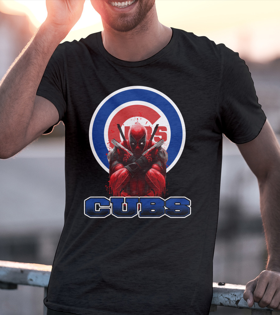 Cubs Deadpool Crossover Fan Collab T-Shirt