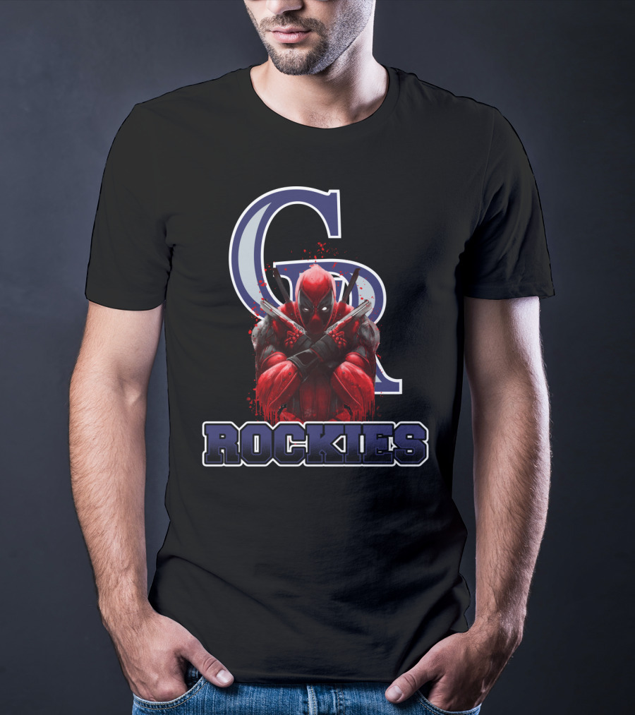 Colorado Rockies Deadpool Crossover Fan Favorite T-Shirt