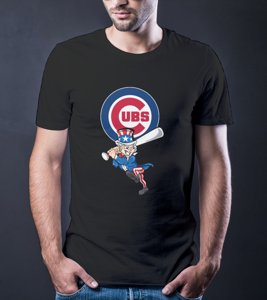 Chicago Cubs Uncle Sam Patriotic Baseball 4Th Of July Celebration T-Shirt