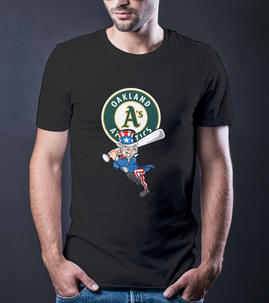 Oakland Athletics Uncle Sam Baseball Patriotic 4Th July Celebration T-Shirt