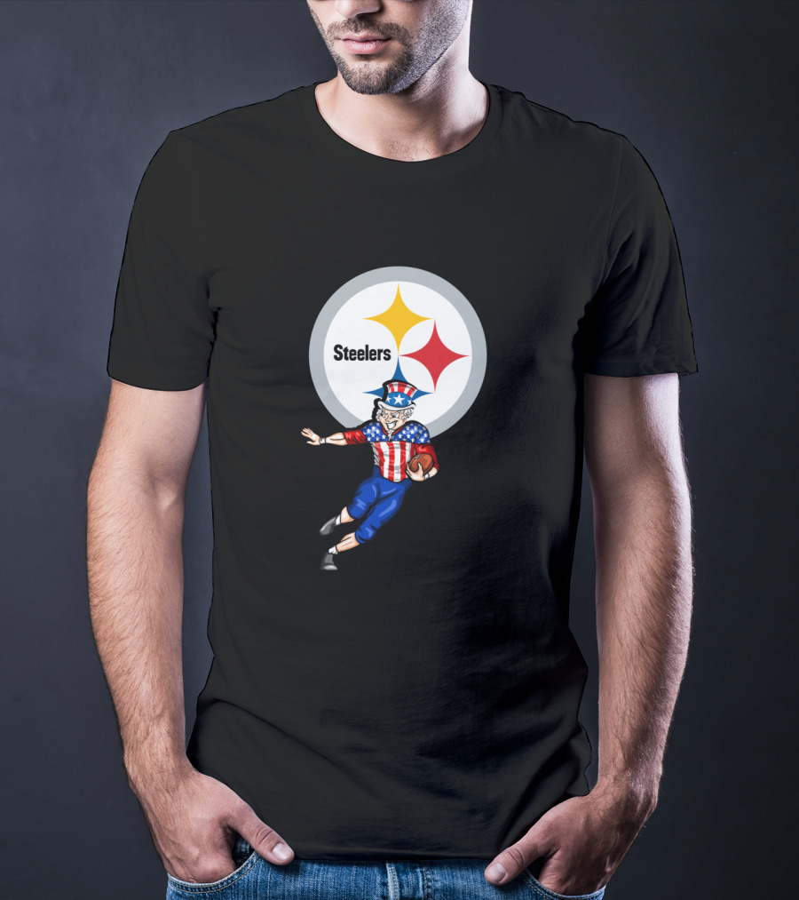 Pittsburgh Steelers Uncle Sam 4Th July Football Stars And Stripes T-Shirt