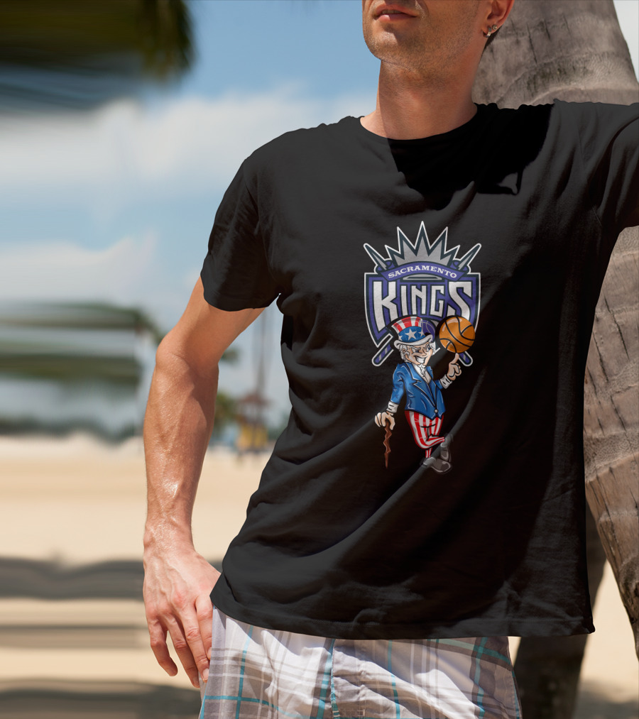 Sacramento Kings Uncle Sam Basketball 4Th Of July T-Shirt