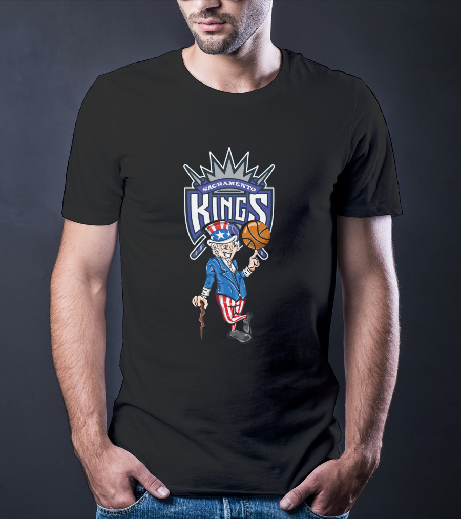 Sacramento Kings Uncle Sam Basketball 4Th Of July T-Shirt
