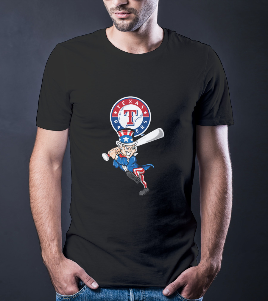 Texas Rangers Uncle Sam Baseball 4Th July Celebration Sports T-Shirt