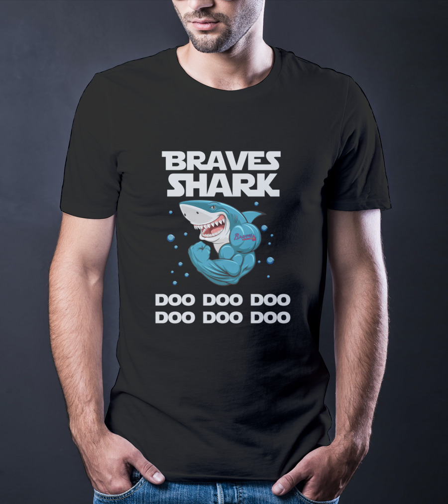 Braves Shark Doo Doo Doo Atlanta Themed Sports T-Shirt