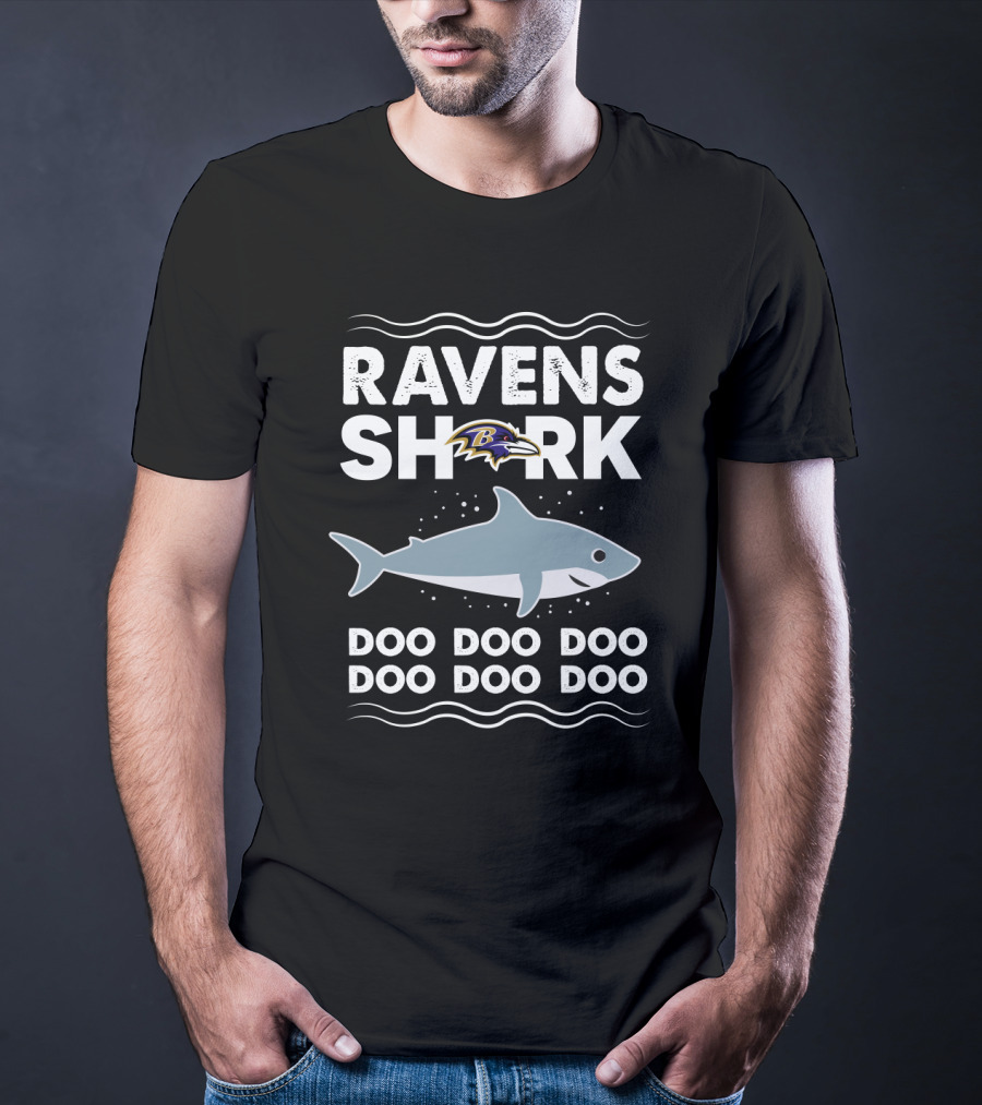 Ravens Shark Doo Doo Doo Football Team Anthem T-Shirt