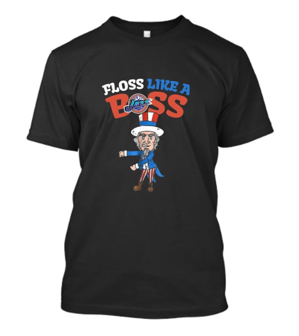 Floss Like A Boss Utah Jazz Fans Uncle Sam 4Th Of July T-Shirt