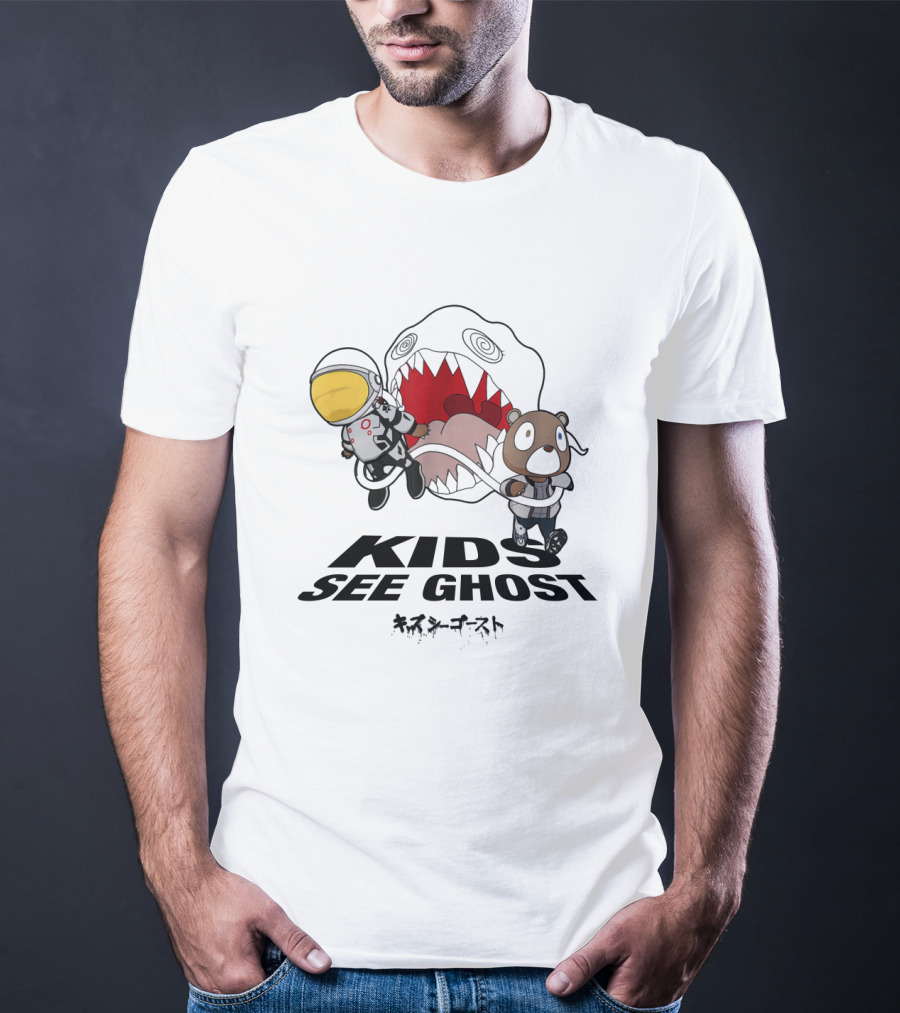 Kids See Ghost Astronaut And Bear With Monster Mouth T-Shirt