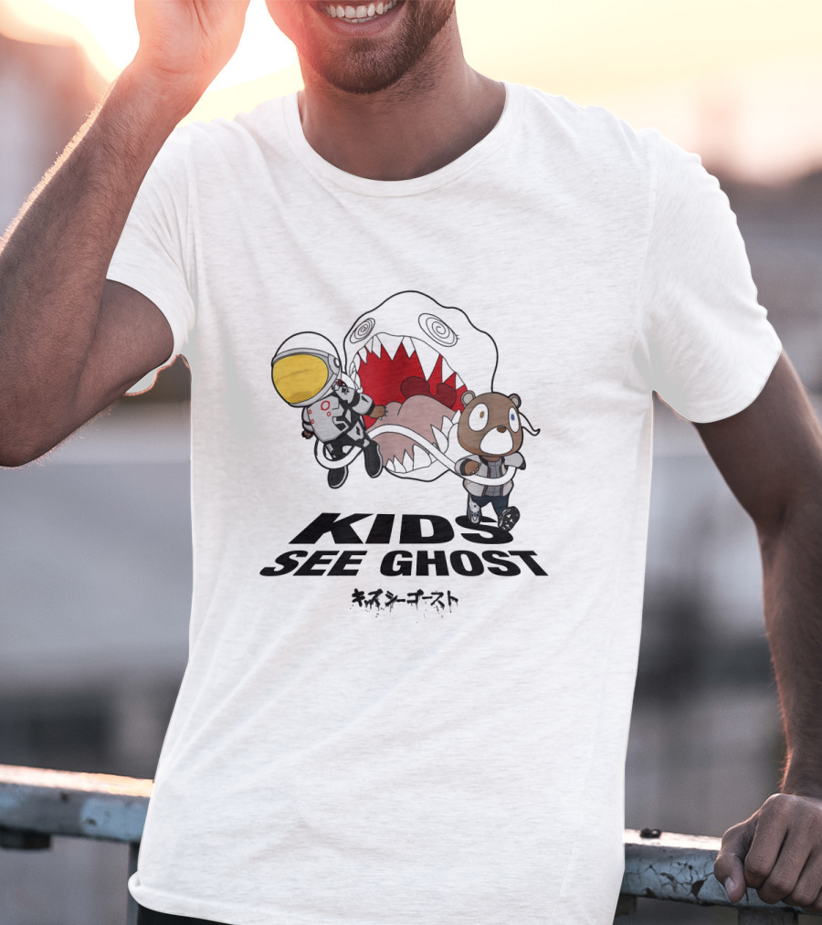 Kids See Ghost Astronaut And Bear With Monster Mouth T-Shirt