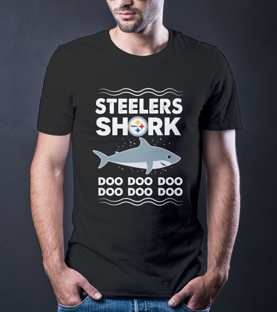 Steelers Shark Doo Doo Doo Pittsburgh Football Theme With Shark T-Shirt