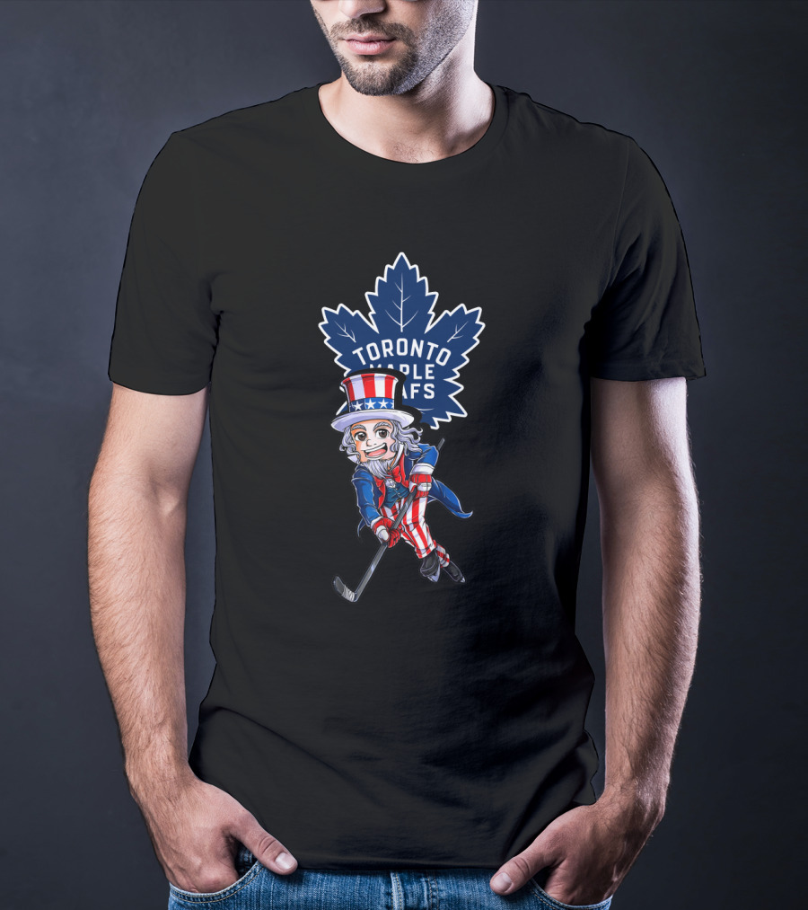 Uncle Sam Toronto Maple Leafs Patriotic Hockey Fans 4Th July T-Shirt