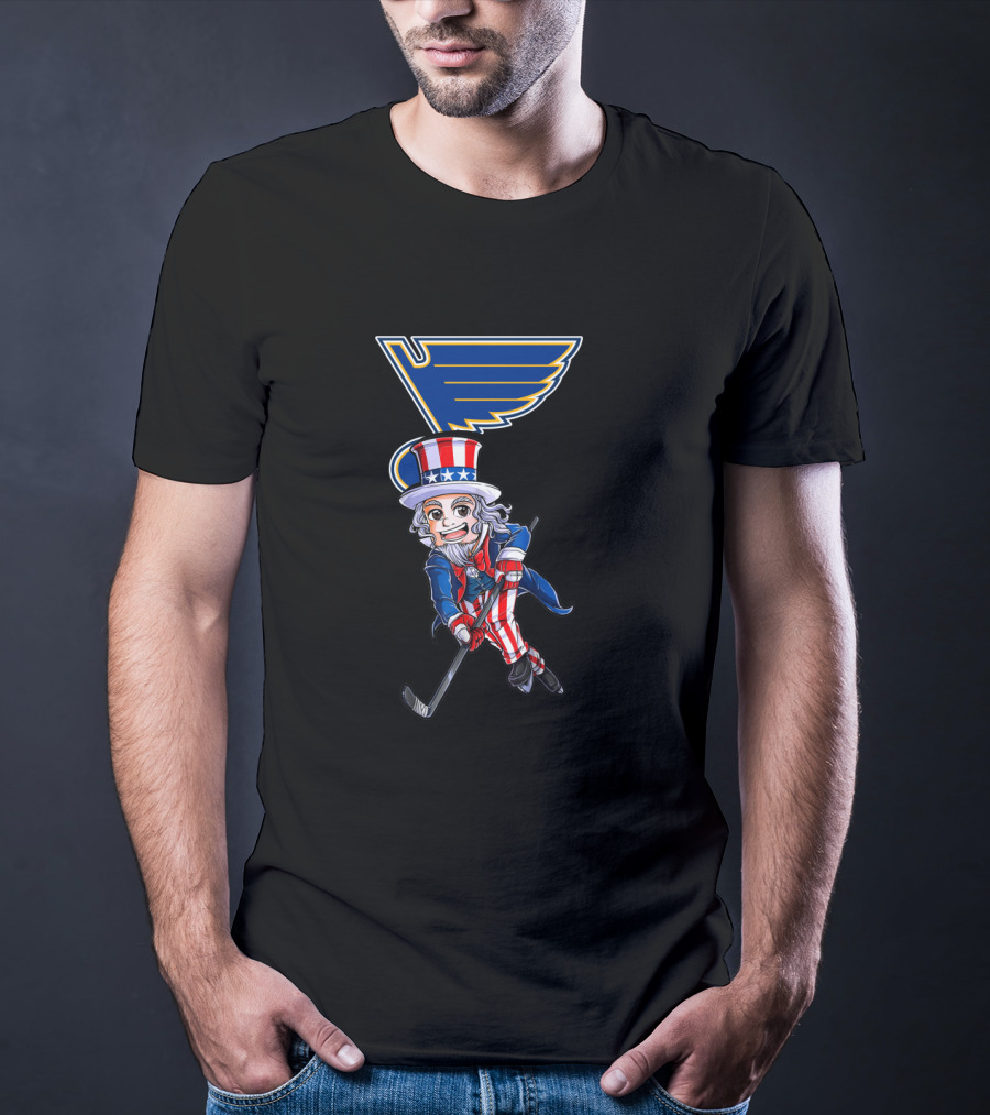 St. Louis Blues Uncle Sam Hockey 4Th Of July T-Shirt
