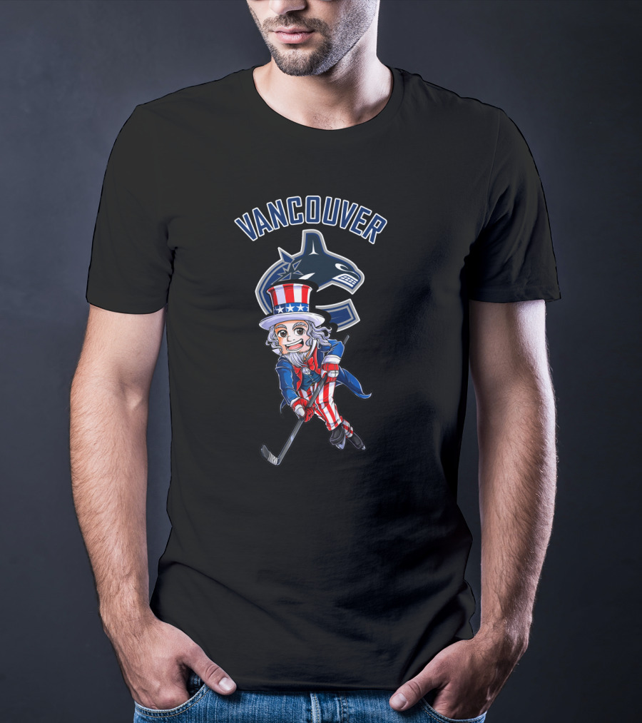 Vancouver Canucks Uncle Sam Hockey 4Th Of July T-Shirt