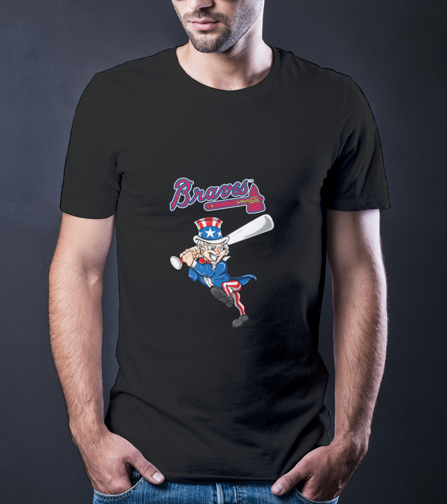 Braves Uncle Sam Patriotic 4Th Of July Baseball T-Shirt