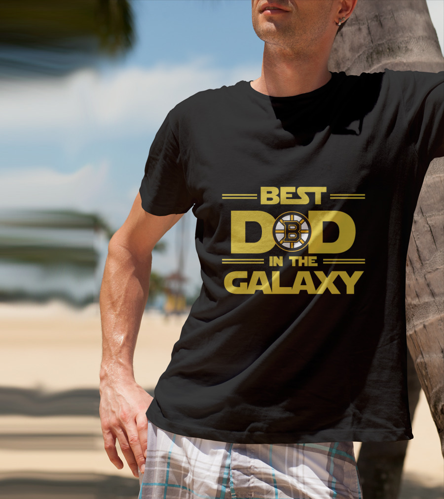 Best Dad In The Galaxy Boston Bruins T-Shirt