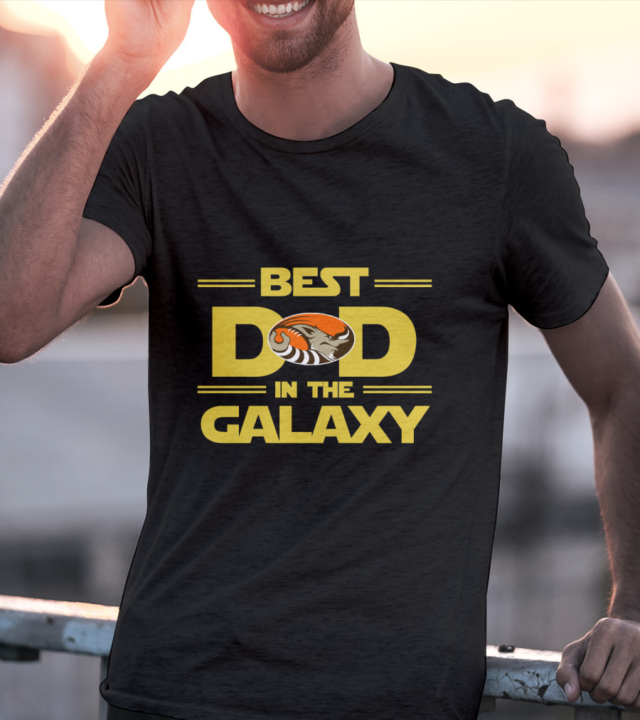Best Dad In The Galaxy With Fierce Canine T-Shirt