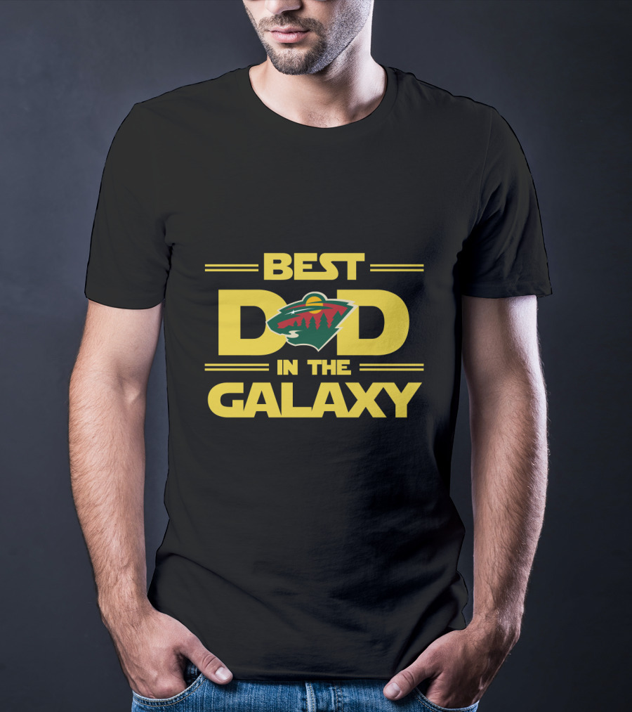 Best Dad In The Galaxy Minnesota Wild T-Shirt