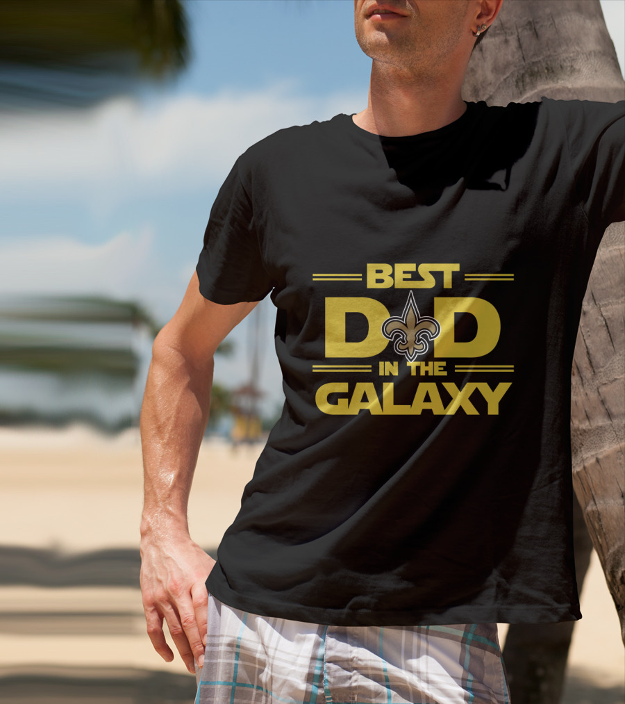 Best New-Orleans-Saints Dad In The Galaxy Fleur-De-Lis Style T-Shirt