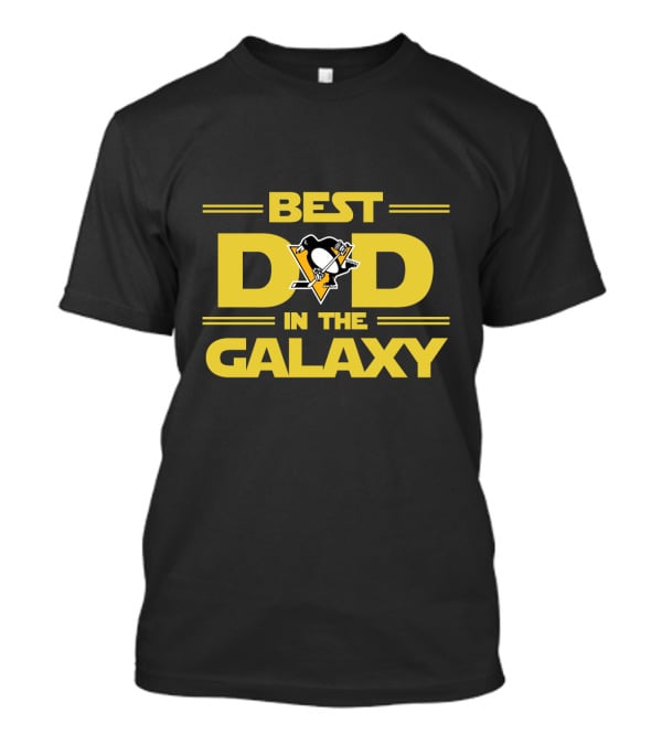 Best Dad In The Galaxy Pittsburgh Penguins Hockey Fan Dad T-Shirt