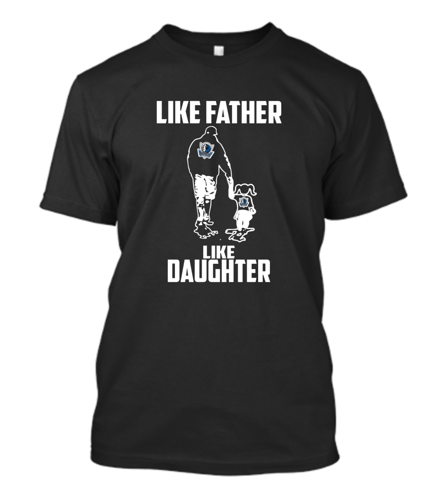 Like Father Like Daughter Dallas Mavericks Basketball Fan Connection T-Shirt