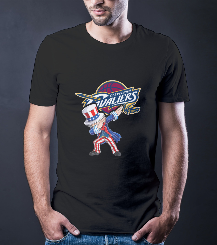 Cleveland Cavaliers Uncle Sam Dabbing 4Th July Basketball Celebration T-Shirt
