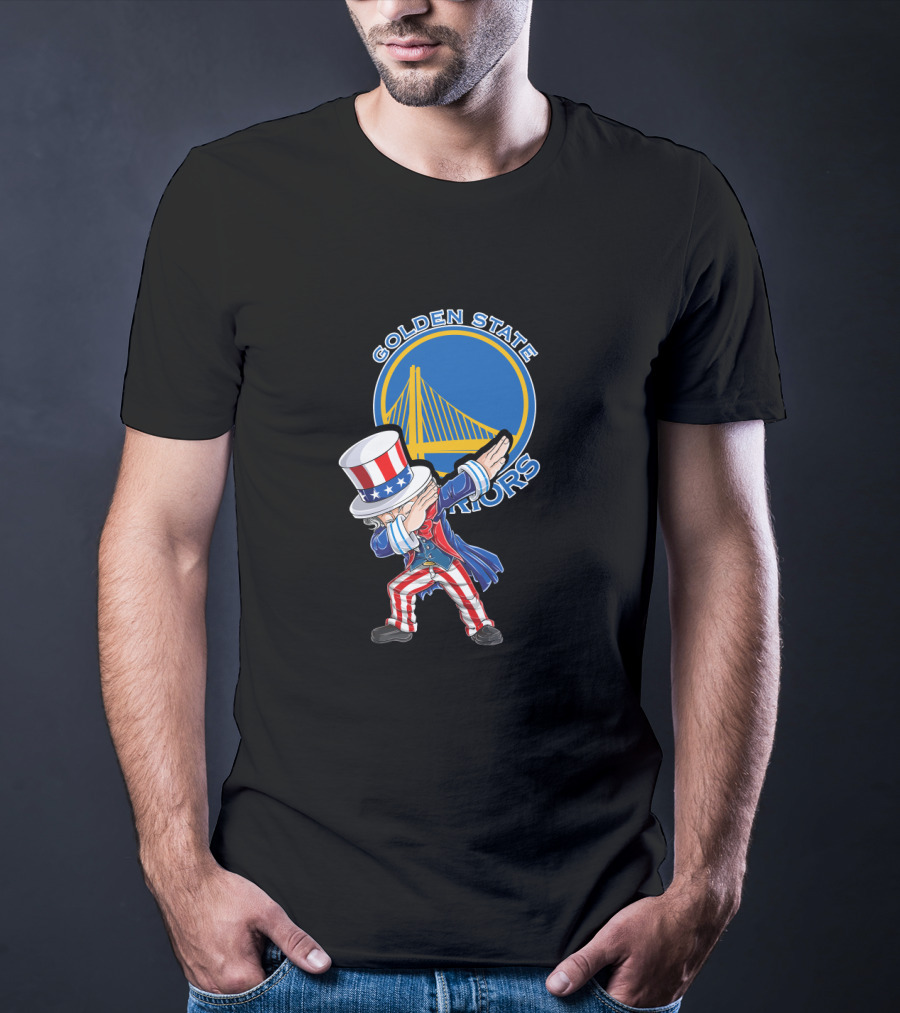 Golden State Warriors Uncle Sam Dabbing 4Th July Celebration T-Shirt