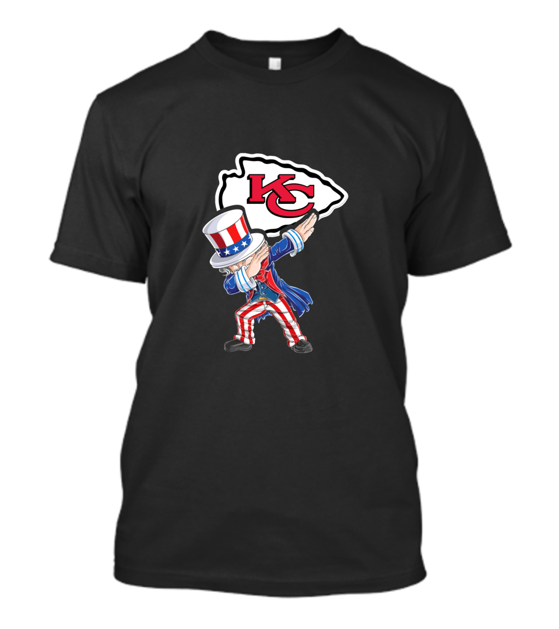 Uncle Sam Dabbing Kansas City Chiefs 4Th Of July T-Shirt