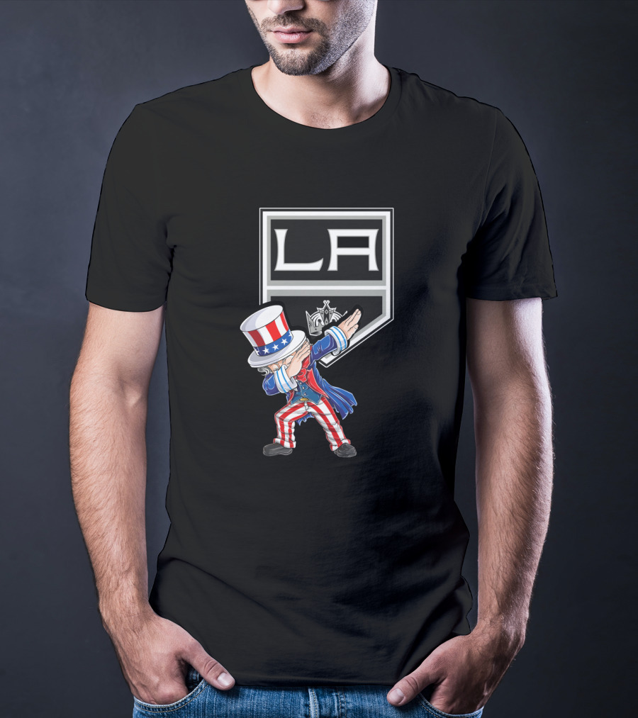 Uncle Sam Dabbing La Kings 4Th July Celebration T-Shirt