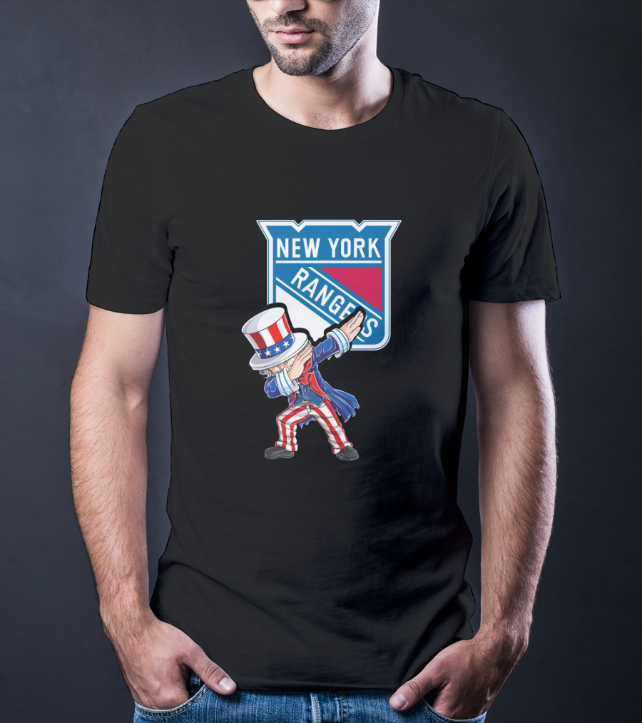 Uncle Sam Dabbing New York Rangers Fourth Of July Celebration T-Shirt