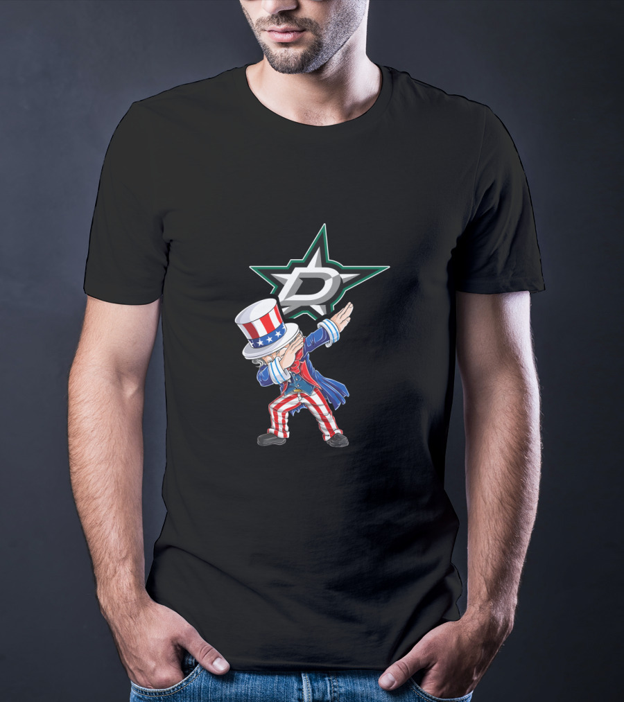 Uncle Sam Dabbing 4Th July Dallas Stars T-Shirt