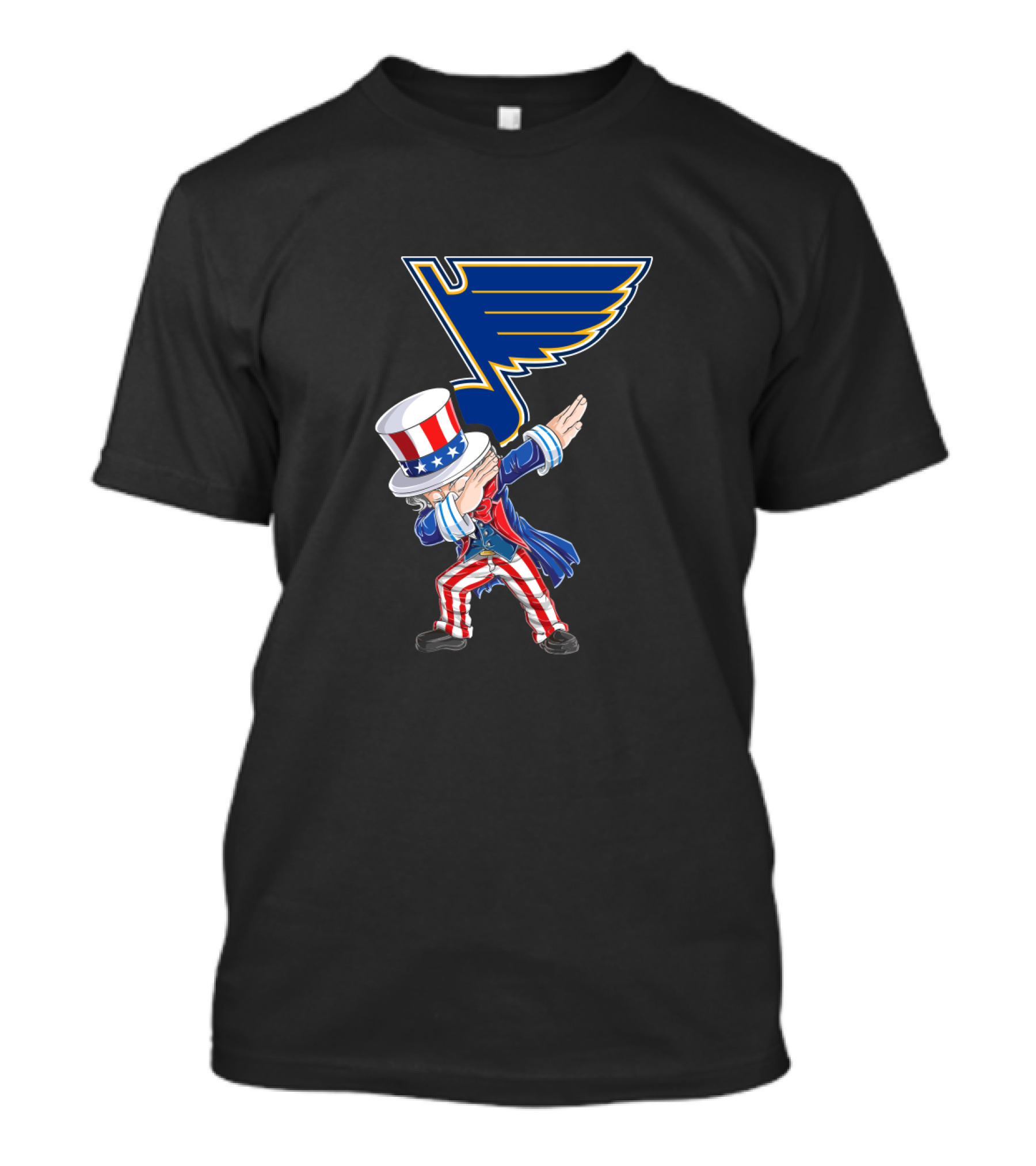 Uncle Sam Dabbing St. Louis Blues Fourth Of July Patriotic Nhl Theme T-Shirt