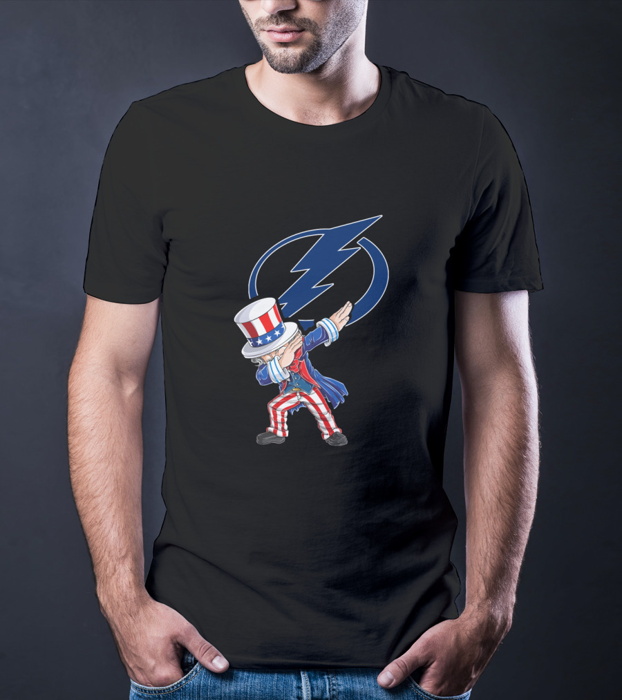 Uncle Sam Dabbing Tampa Bay Lightning For 4Th Of July T-Shirt